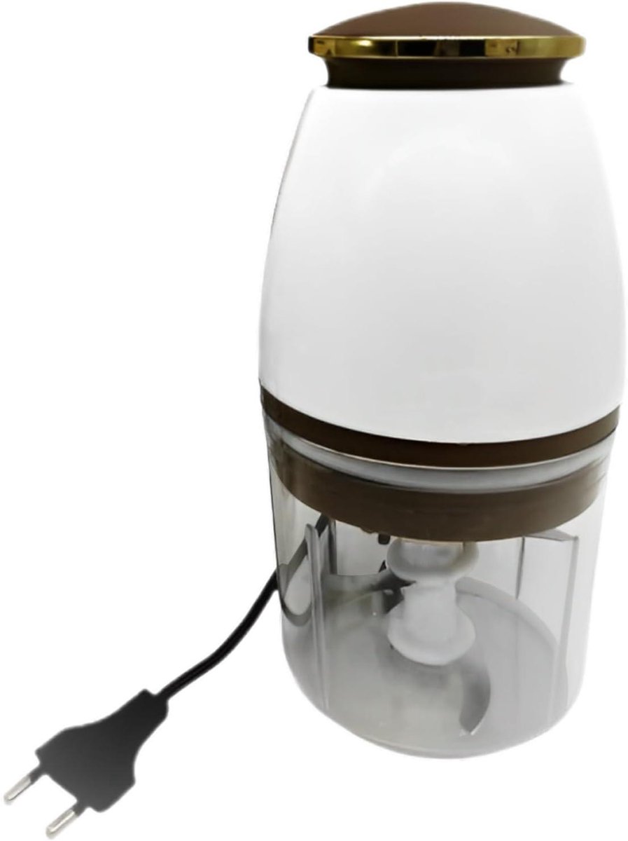 Keukenmachine - Vleesmolen Blender - Maaltijden Bereiden - Systeem met Vier Messen - 700 ml - Wit