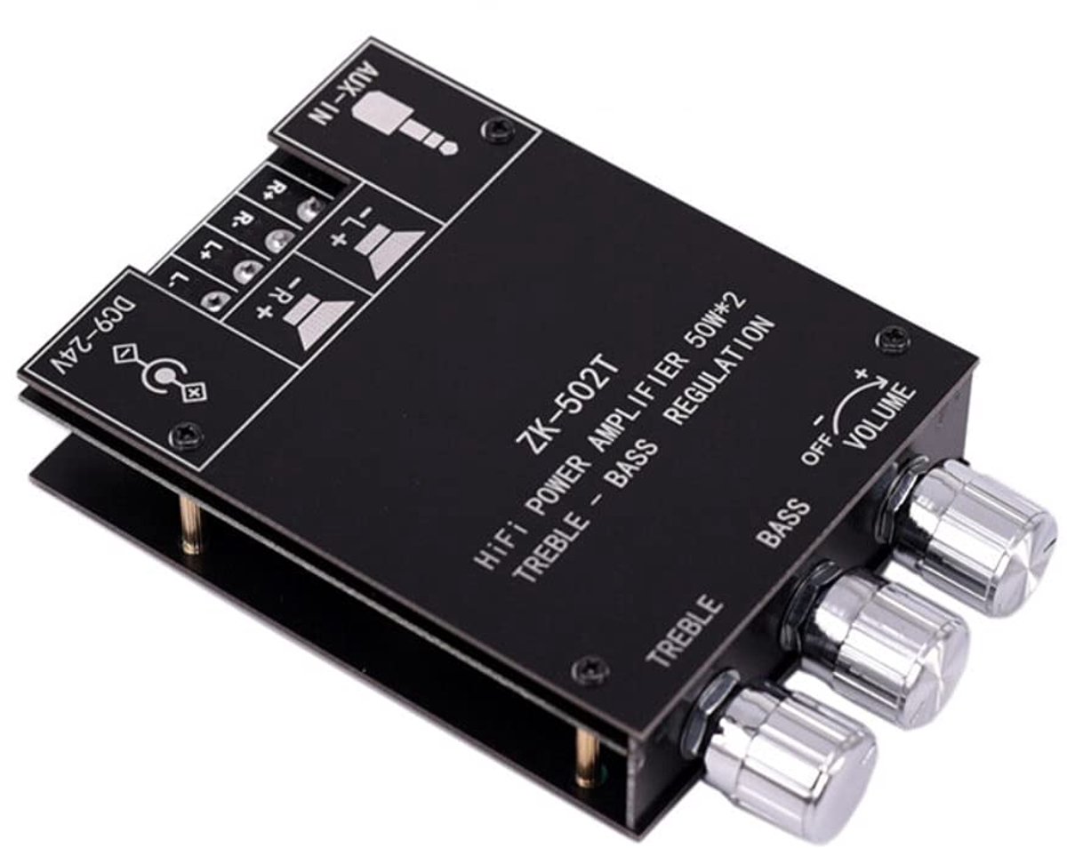 SnelShoppen - TPA3116D2 2x50W Bluetooth 5.0 Subwoofer Amplifier Board - 2.0 Kanaal Hoge Vermogen Stereo Audio Versterker voor Passieve Speakers