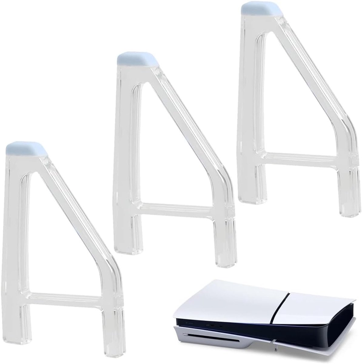 PS5 Slim Stand Set van 3 - Horizontale Basis - Eenvoudige Koeling - Voor stabiele console plaatsing - SnelShoppen