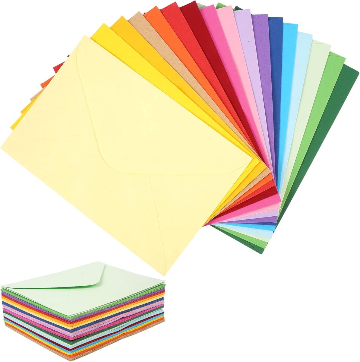 Gekleurde enveloppen 158x109mm - 85 stuks - 17 kleuren - ideaal voor wenskaarten en uitnodigingen - SnelShoppen