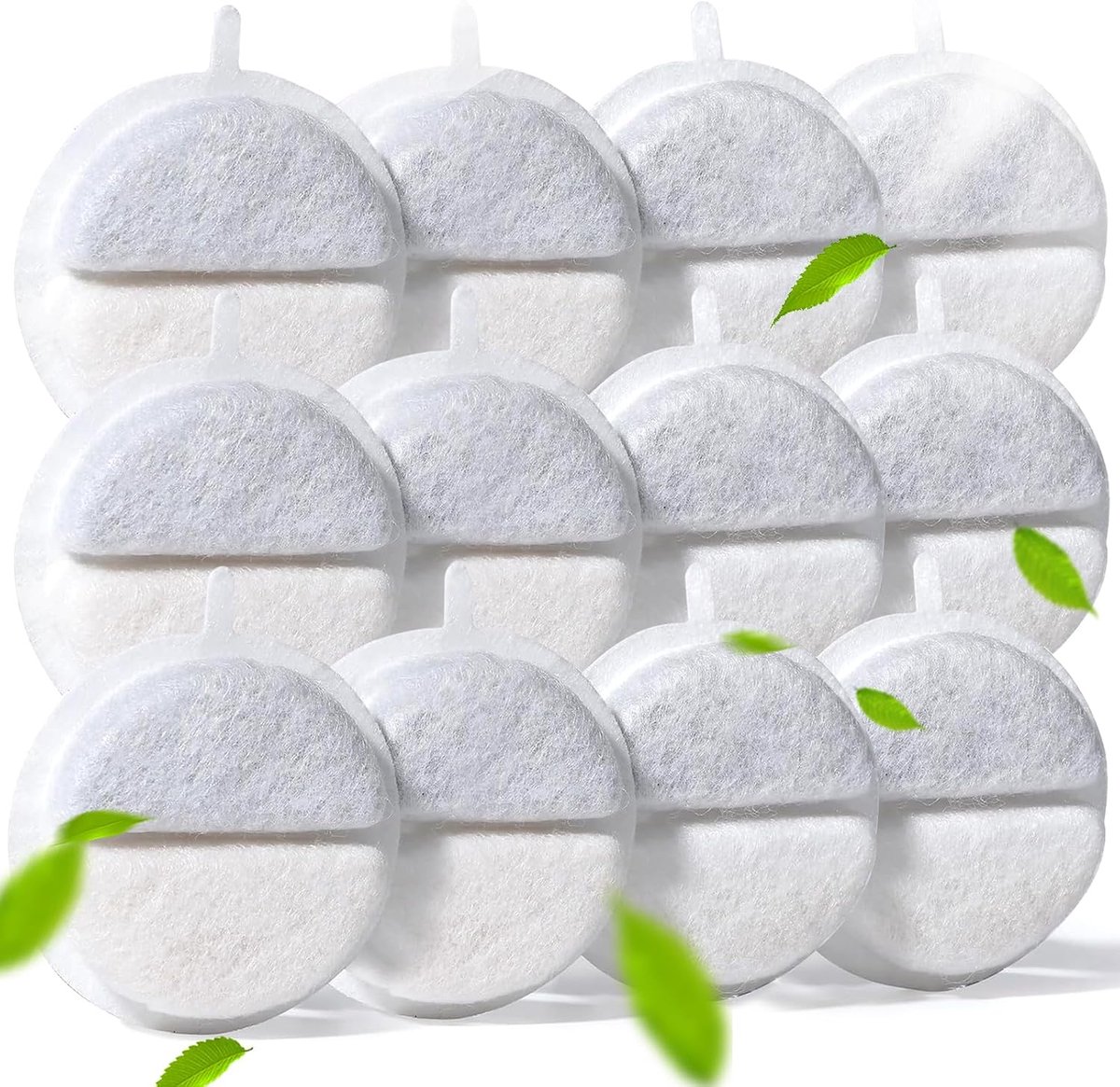 Vervangfilters voor kattenfontein - 12 stuks - Actieve kool en hars - Voor schoon drinkwater - SnelShoppen