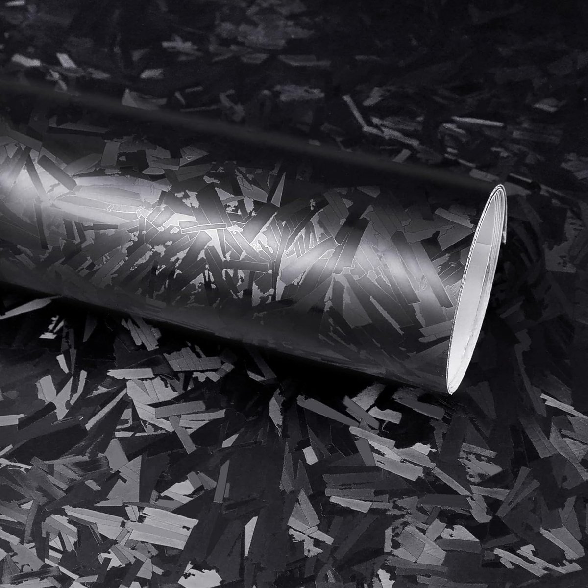 Autobekleding 30 x 150 cm - gesmeed carbon - matzwart - beschermt voertuigen - SnelShoppen