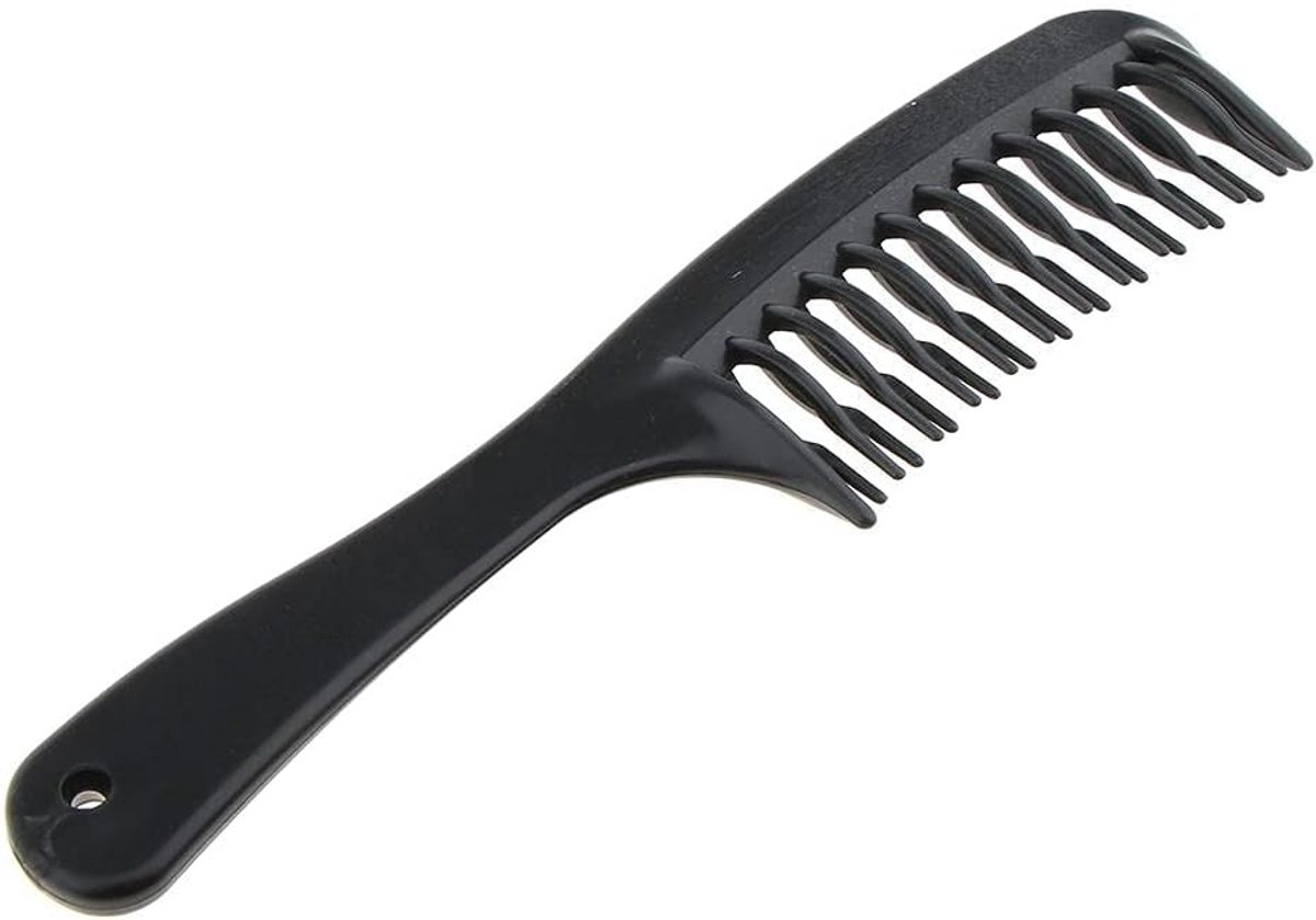 Haarkam Detangling - Brede tanden van plastic - 2-in-1 voor krullend haar - Pijnloos ontklitten - SnelShoppen