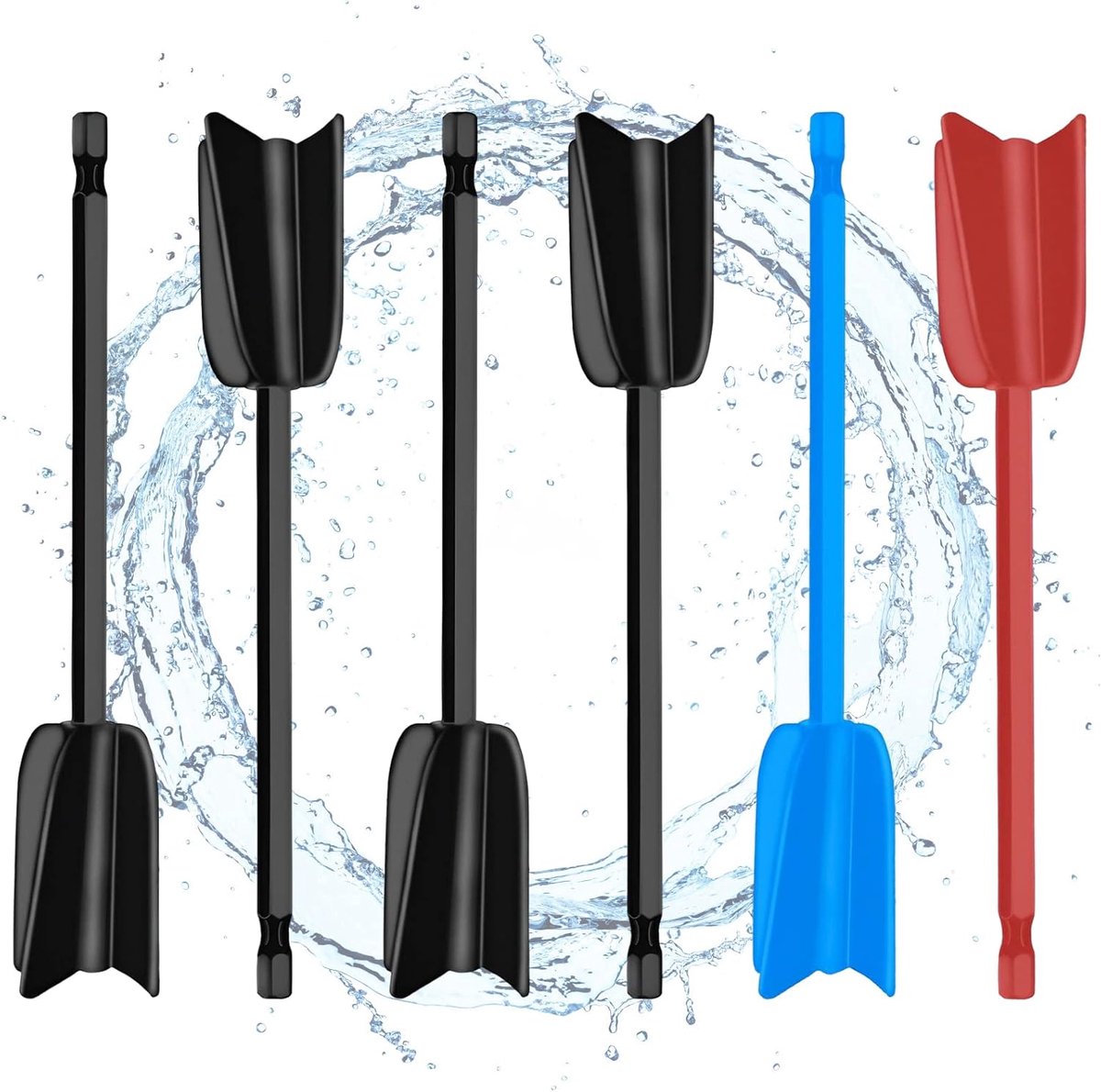 Blender attachment drill voor epoxy - 6 stuks - versterkt plastic - ideaal voor mengen van epoxyhars - ShopVlot