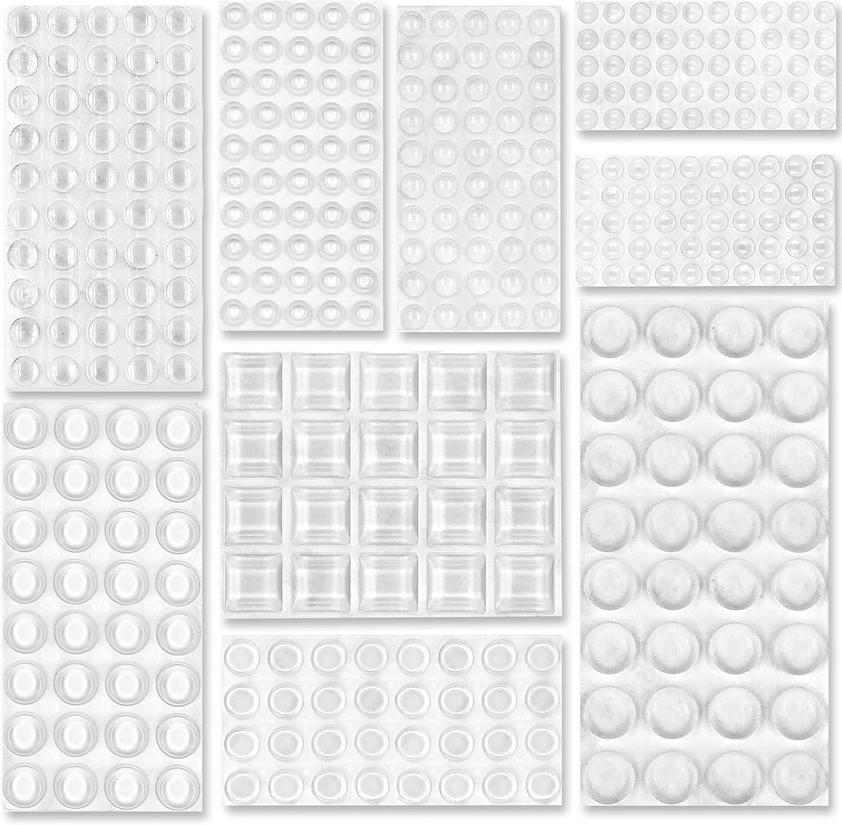 Rubberen beschermvoetjes 348pcs - zelfklevend - anti-kras - voor meubels en vloeren - ShopVlot