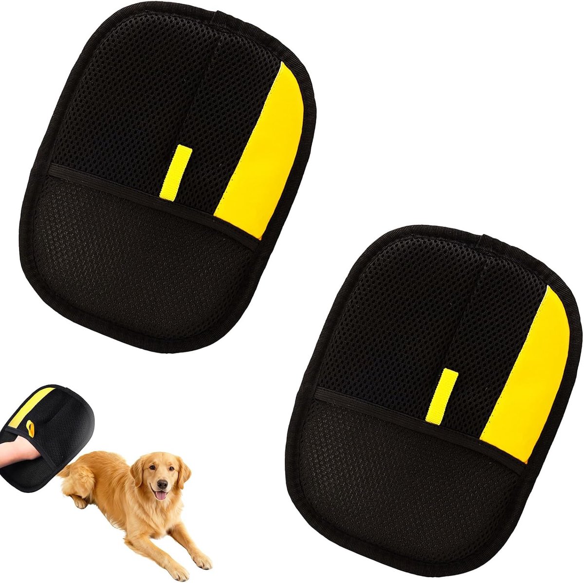 dierenhaarverwijderaar handschoen 2 stuks - magnetisch - effectief voor huisdierenhaar verwijderen - ShopVlot