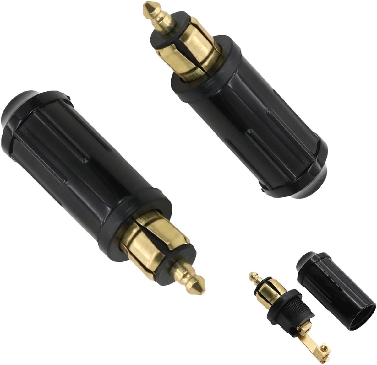 DIN plug 12V - vervangingsset 4 stuks - geschikt voor BMW en Triumph - ideaal voor voertuigaccu - ShopVlot