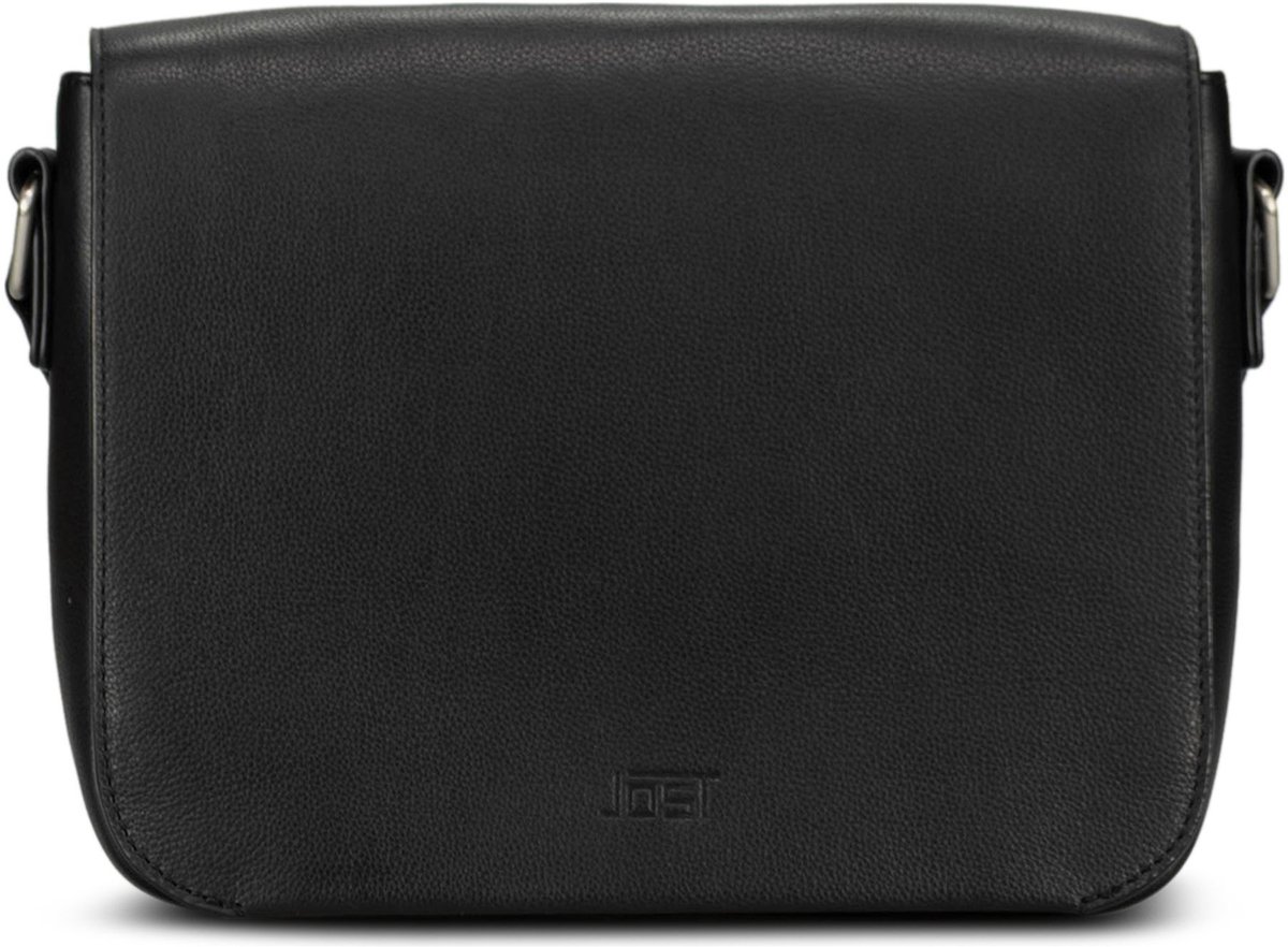 JOST Leren schoudertas Lysa Shoulder Bag Black zwart