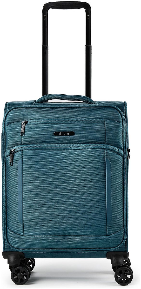 d & n Travel Line 9804 4 wielen Cabinewagen S 55 cm - Zachte bagage - TSA slot - petrol