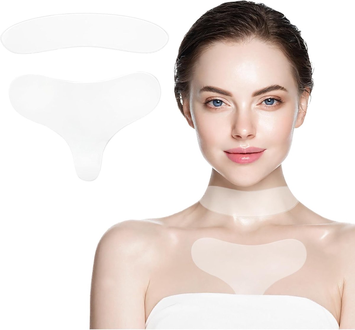 Anti-wrinkle pads voor decolleté en nek - herbruikbare siliconen pads - huidvriendelijk - voorkomt slaaprimpels - ShopVlot
