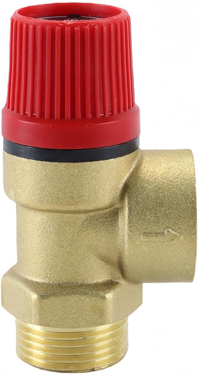 Veiligheidsventiel 3/4 inch - Messing - Drukontlastingsventiel - Geschikt voor water- en olietoepassingen - ShopVlot