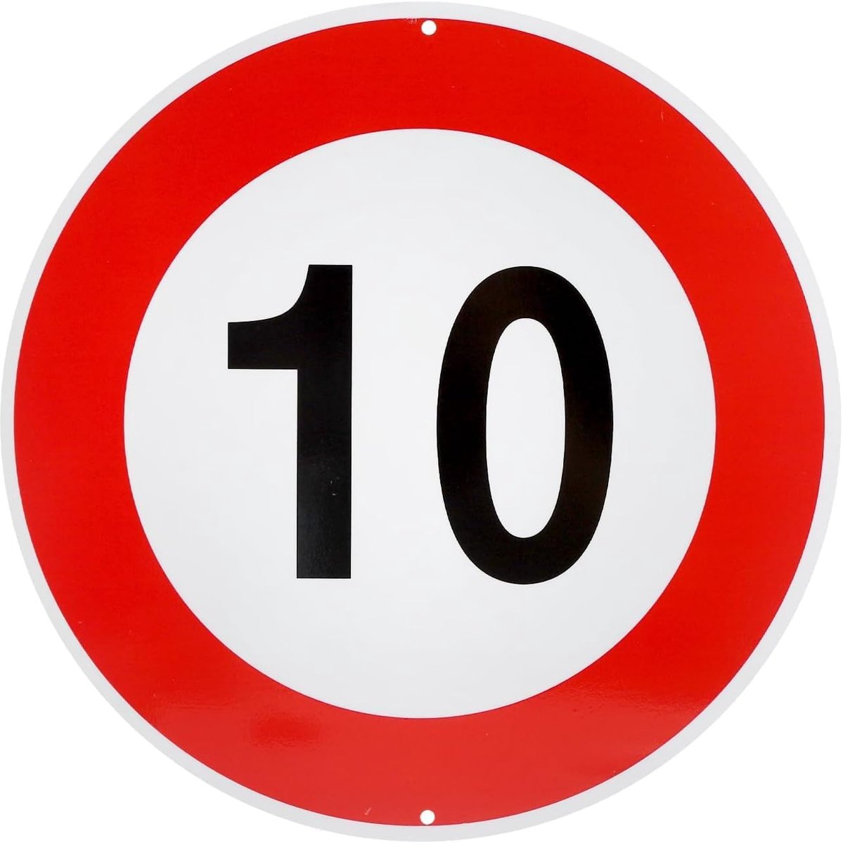 Verkeersbord snelheid 10 km/u - reflecterend aluminium - weerbestendig - eenvoudige installatie - ShopVlot