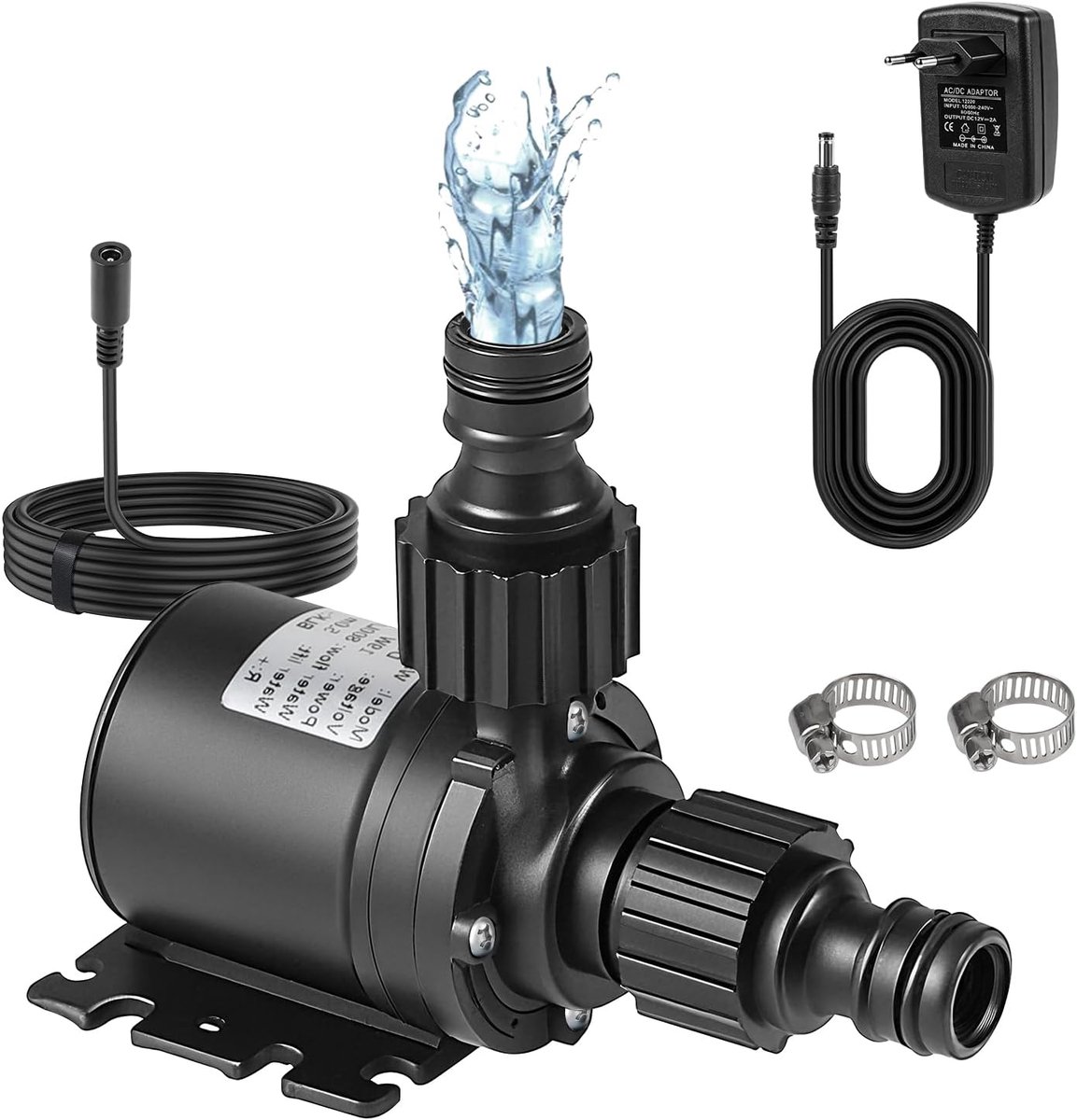 Waterpomp 12 V DC - Mini-waterpomp - Borstelloos - Ideaal voor aquarium en circulatiesysteem - ShopVlot