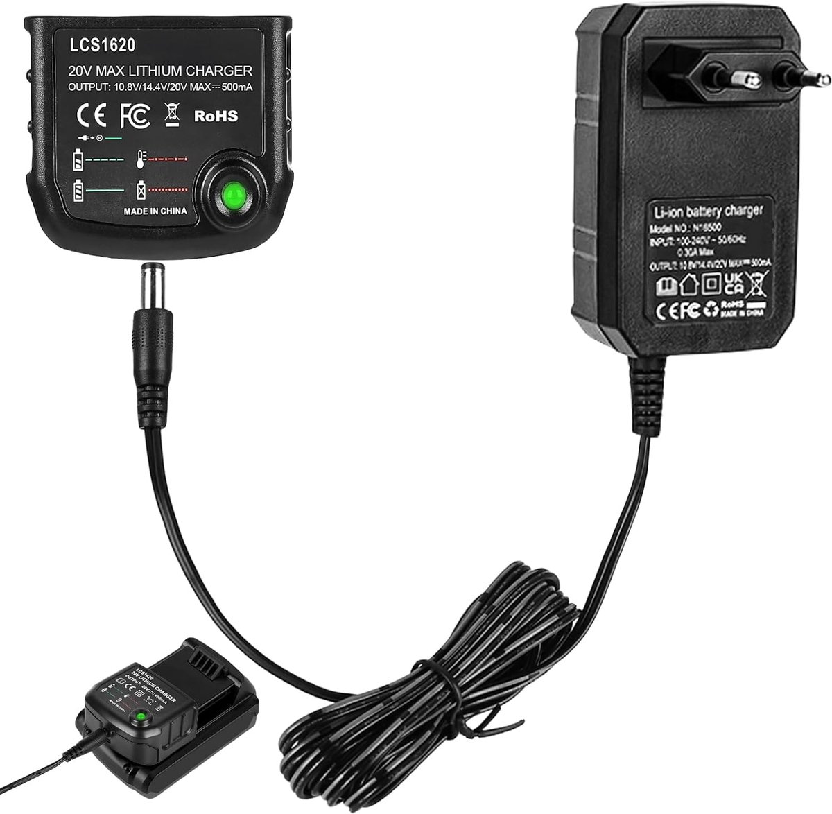 Lader 18V/20V - Lithium - Vervangingslader - Geschikt voor Black & Decker - ShopVlot