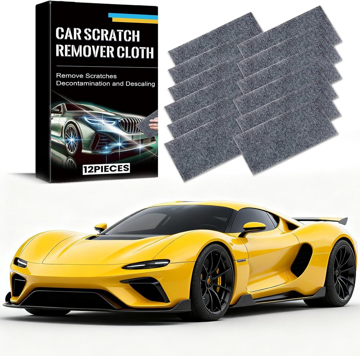 Nano Sparkle Doek Set van 12 - Multifunctioneel - Verwijdert Krassen en Watervlekken - Herstelt Autolak - ShopVlot