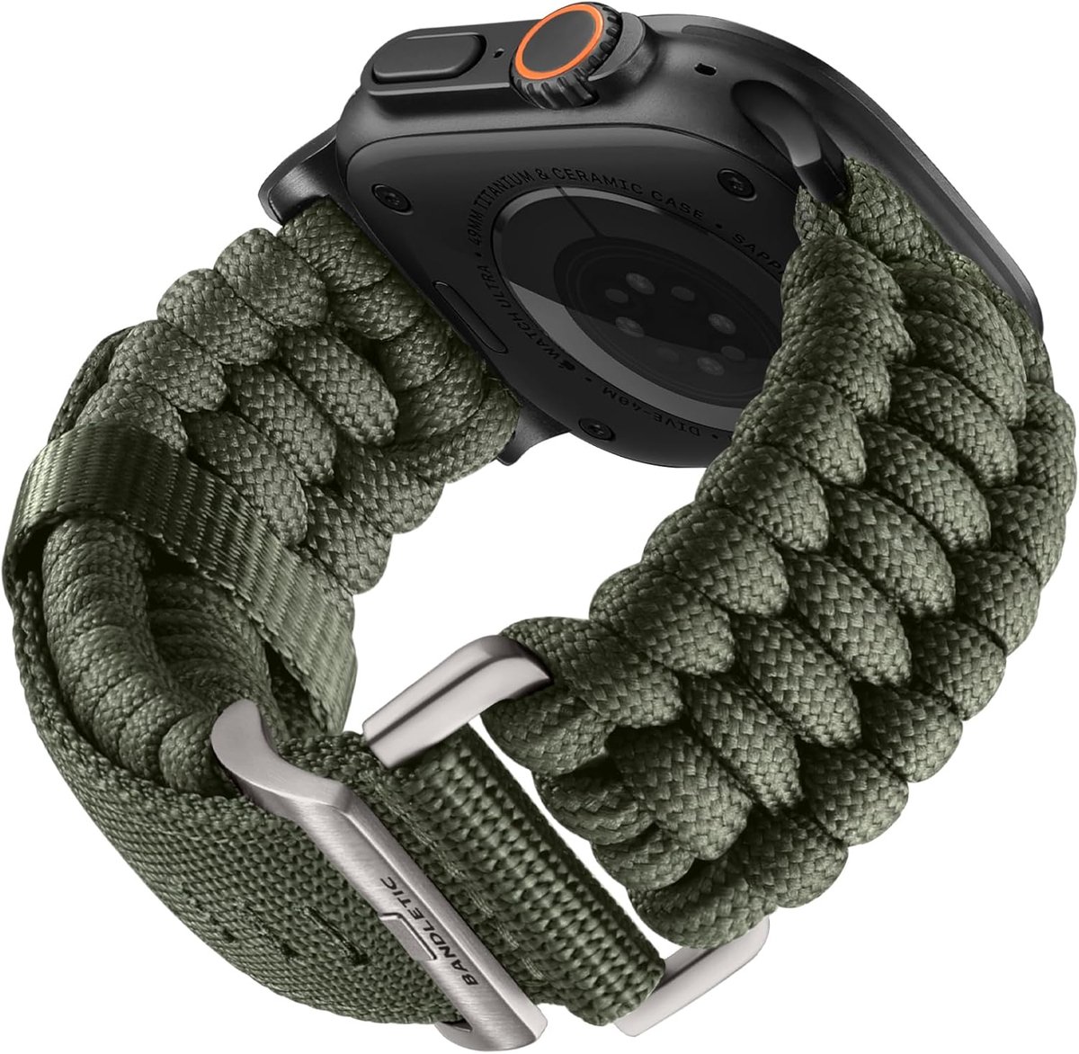 Bandletic straps 49mm 45mm - paracord nylon band - voor Apple Watch Ultra 2 - comfortabele sportband - SnelShoppen