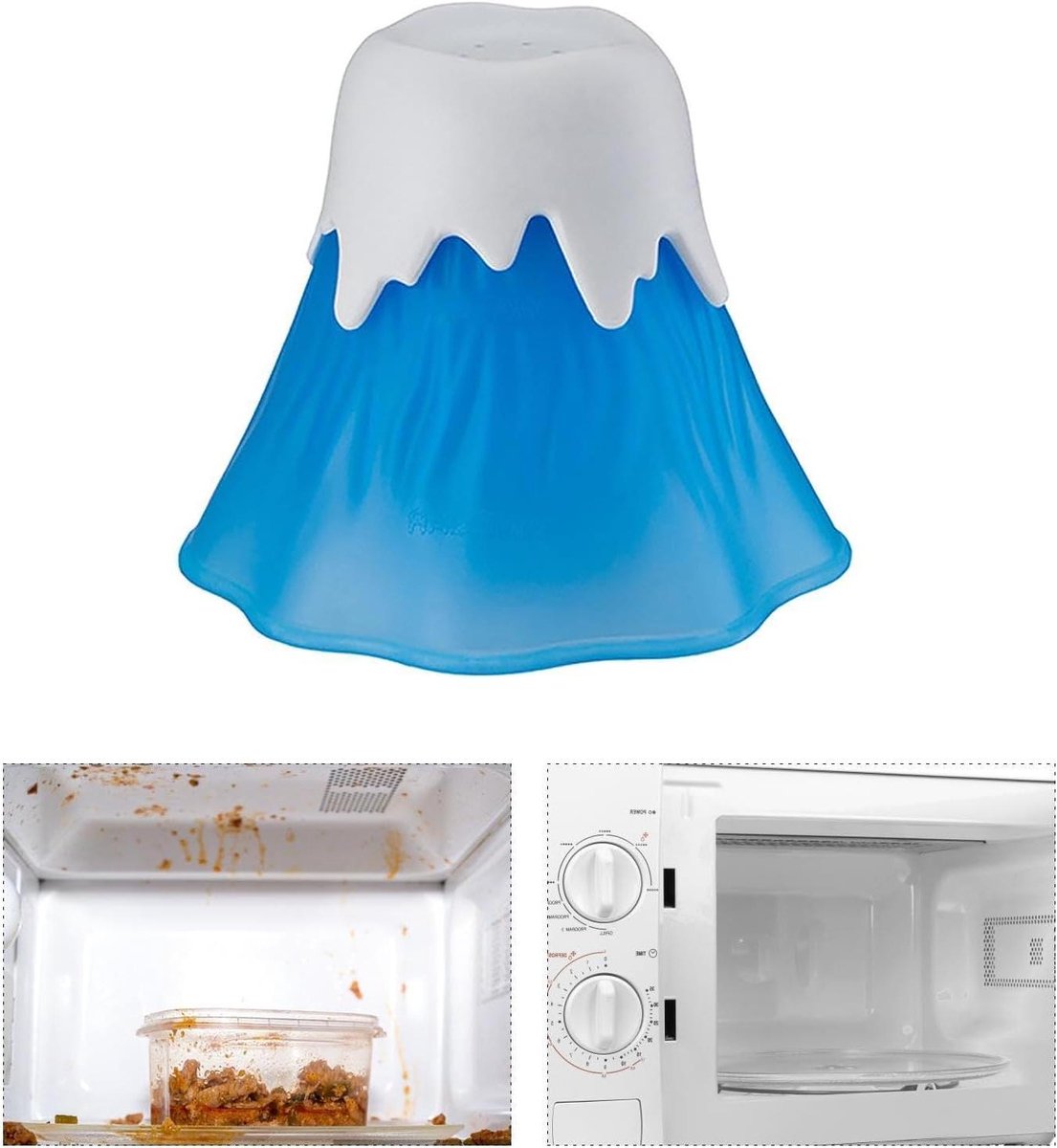 Magnetron Stoomreiniger - Magnetron Wasmachine - Magnetron Reinigen - Vulkaan Vorm - 14 x 14 x 12 cm - Blauw