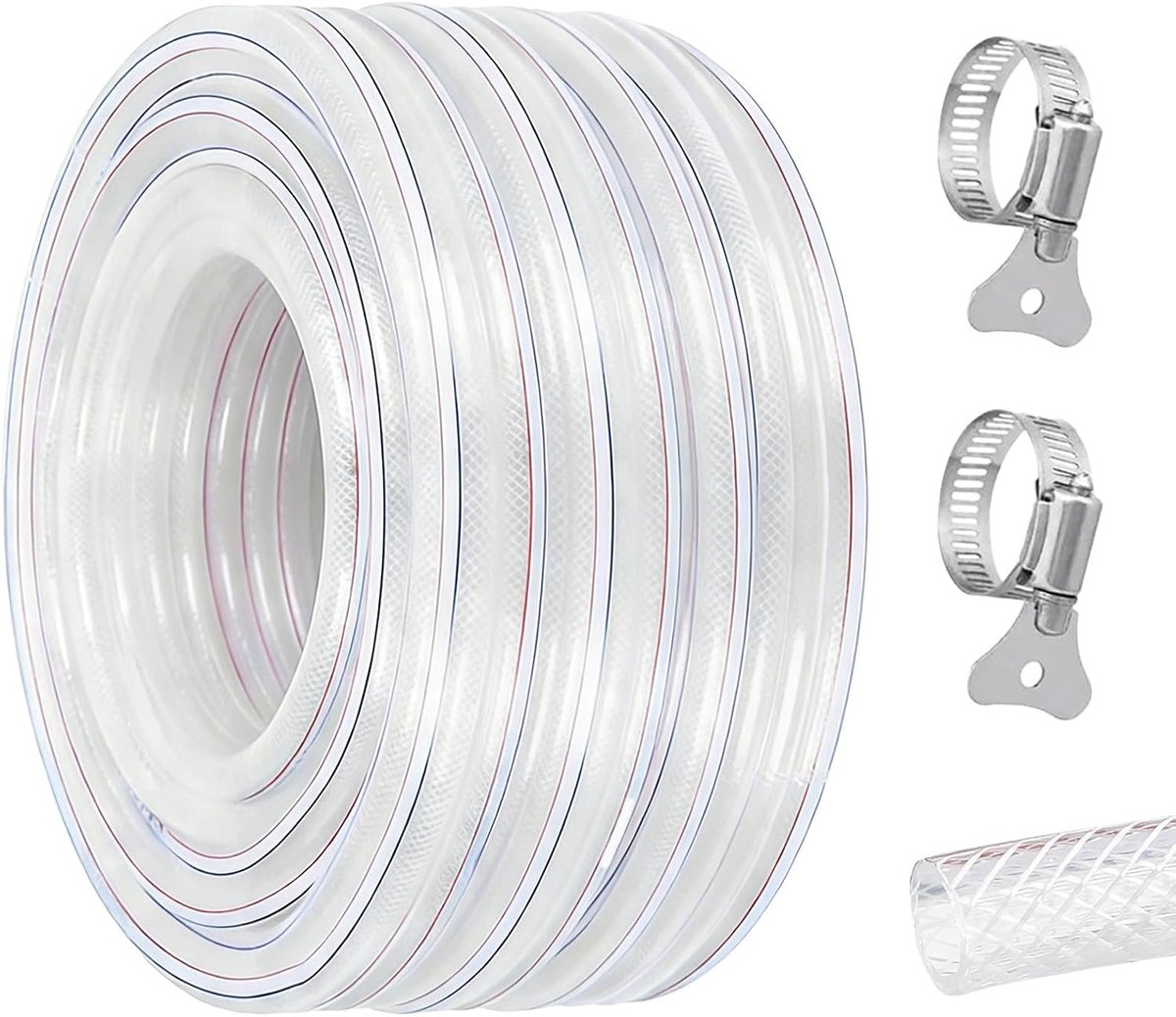 Tuinslang 20 x 25 mm - PVC slang met weefsel - Flexibel en sterk - Ideaal voor drinkwater - SnelShoppen