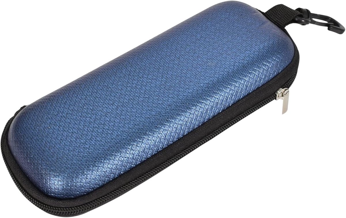 Bril etui - draagbare blauwe tas - leren materiaal - bescherming voor brillen - SnelShoppen