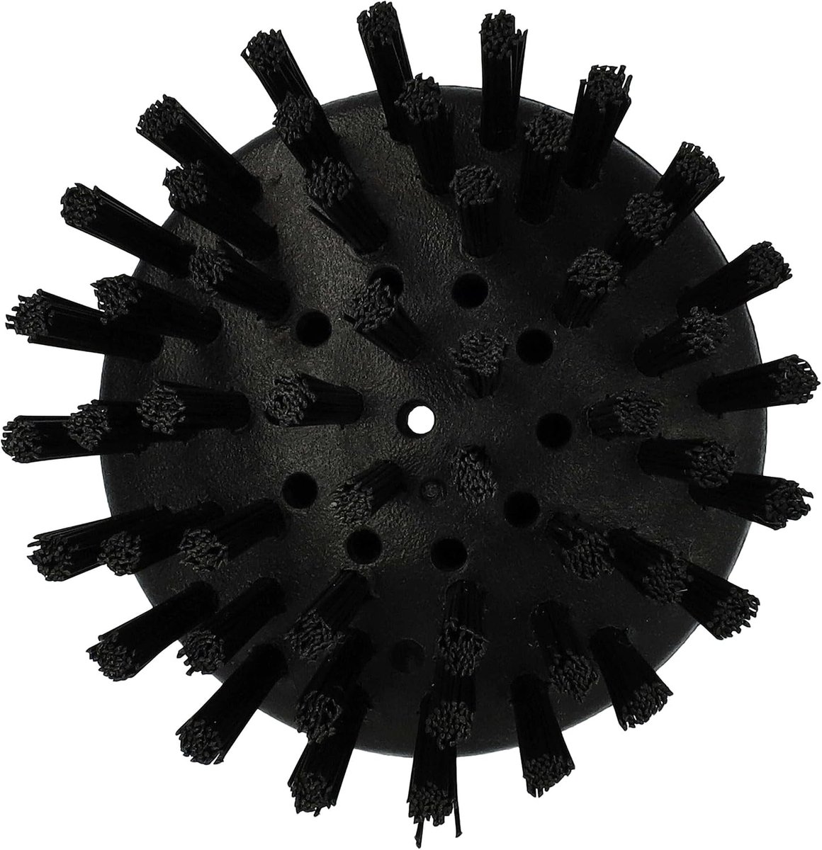 Ronde borstel - Stoomreiniger accessoire - Voegen reinigen - Verwijdert hardnekkig vuil - Diameter 54 cm - Zwart