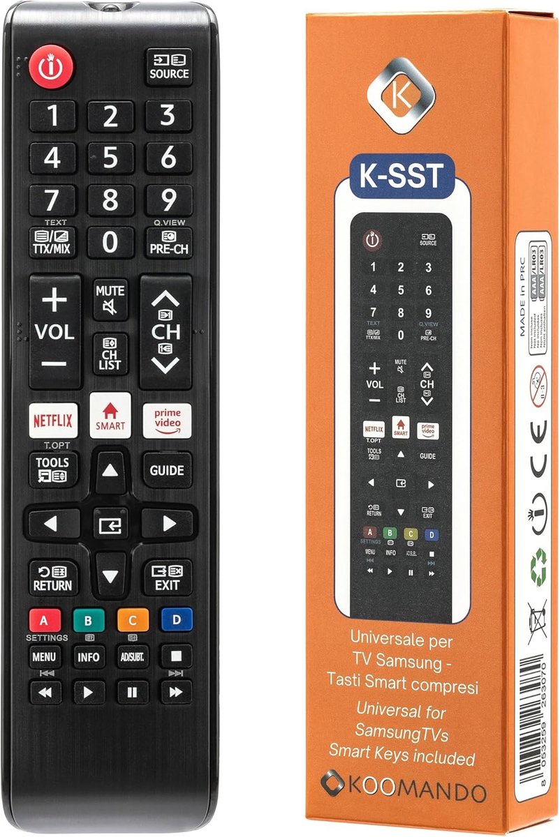Universele afstandsbediening - Compatibel met Samsung TV - Direct klaar voor gebruik - ShopVlot