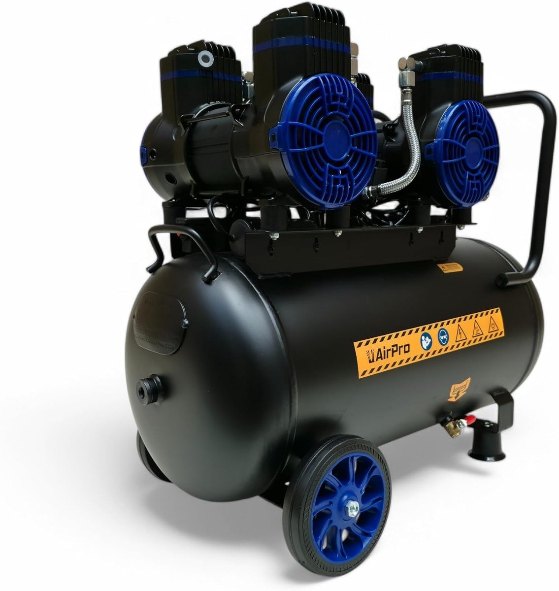 Luchtcompressor 40 liter - 2 x 1,8 PK - olie-vrij en onderhoudsvrij - stil met 410 L/min luchtstroom - ShopVlot