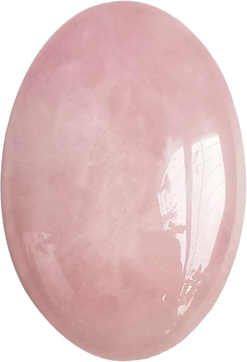 Zorgenstenen rozenkwarts - ovale handpalmzakken - gladde afwerking - ideaal voor massage - ShopVlot