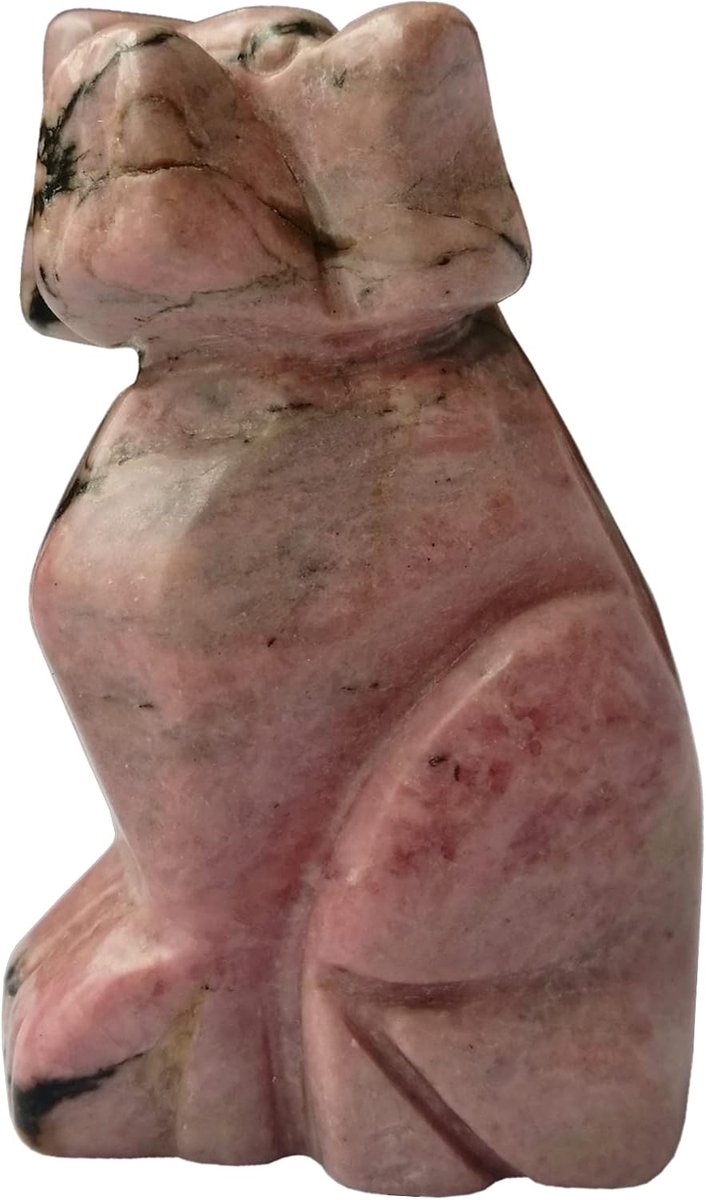 Loyal Dog Decoratiefiguur - Rhodoniet 50mm - Handgemaakt - Perfect voor meditatie - ShopVlot