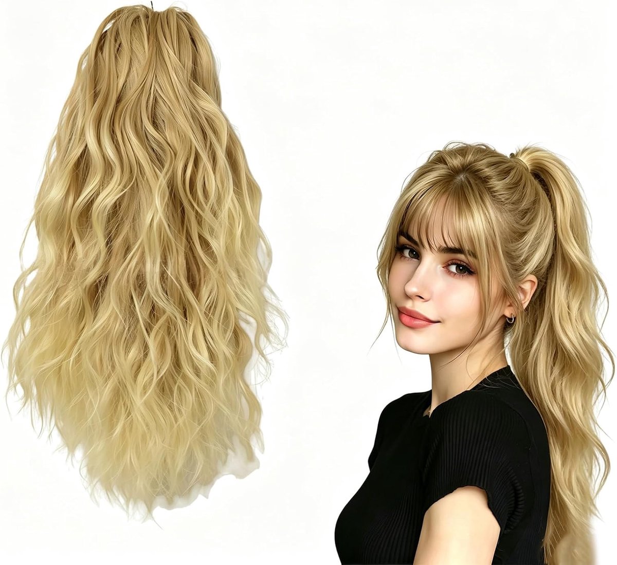 Ponytail Extension 35cm - Golvend Synthetisch Haar - Natuurlijke Look - Perfect voor een Verfrissende Stijl - ShopVlot