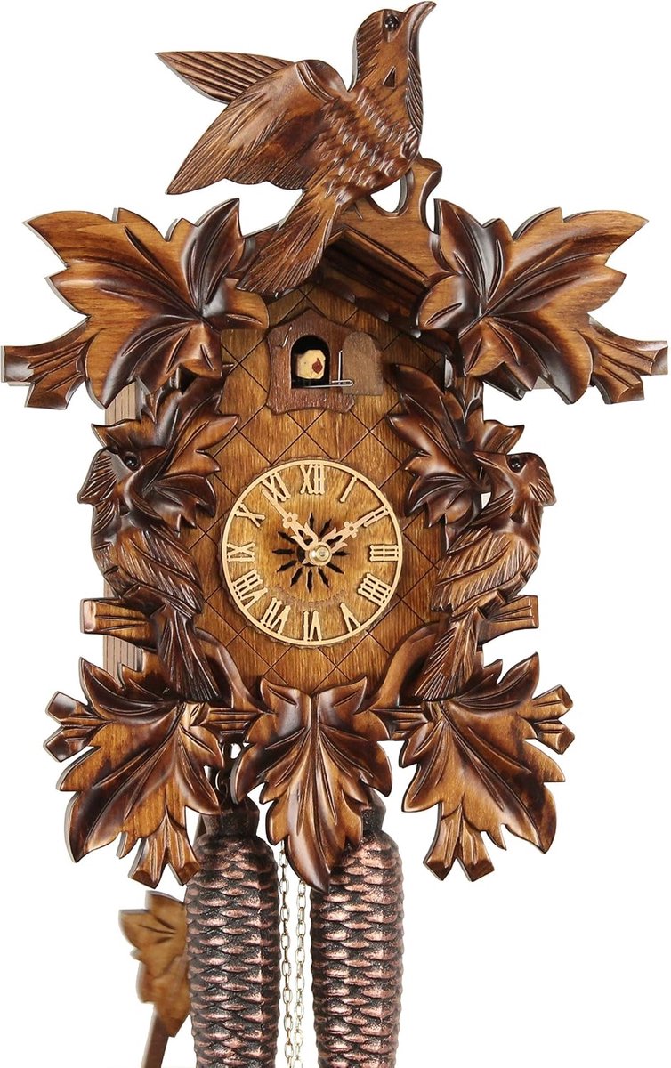 Koekoeksklok 39 cm - Echte houtconstructie - Mechanisch 8 dagen - Ambachtelijk design - ShopVlot