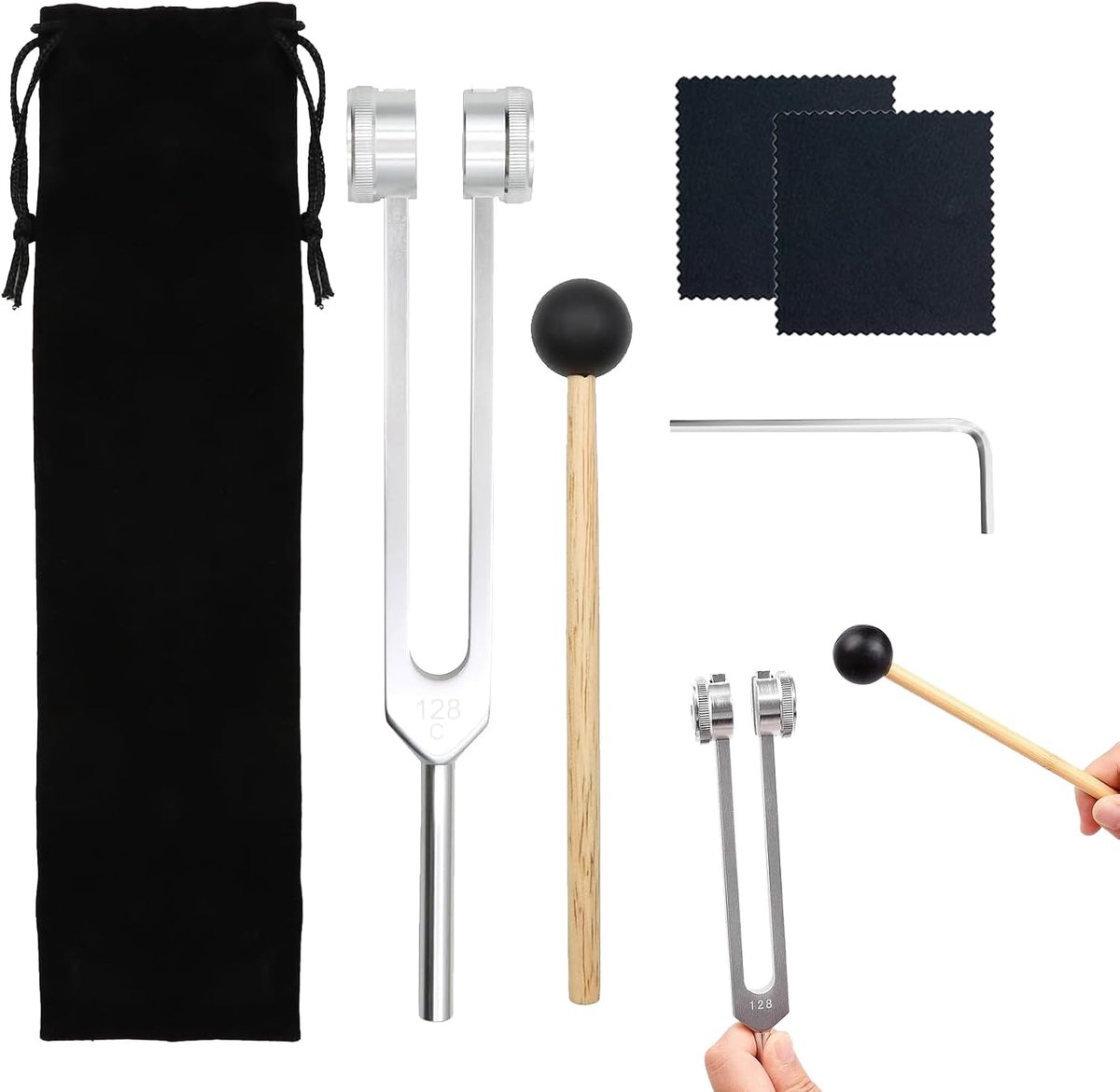 Therapeutische Diapason 128 Hz - Aluminium - Trillingstherapie - Verbeter je welzijn - ShopVlot