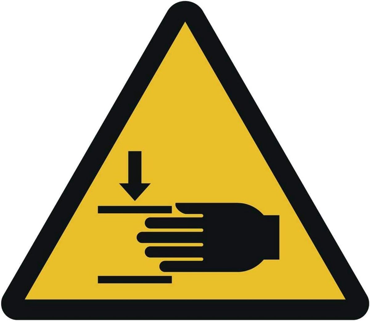 Waarschuwingsstickers handletsel - 100 labels - zelfklevend - verhoogt veiligheid - ShopVlot