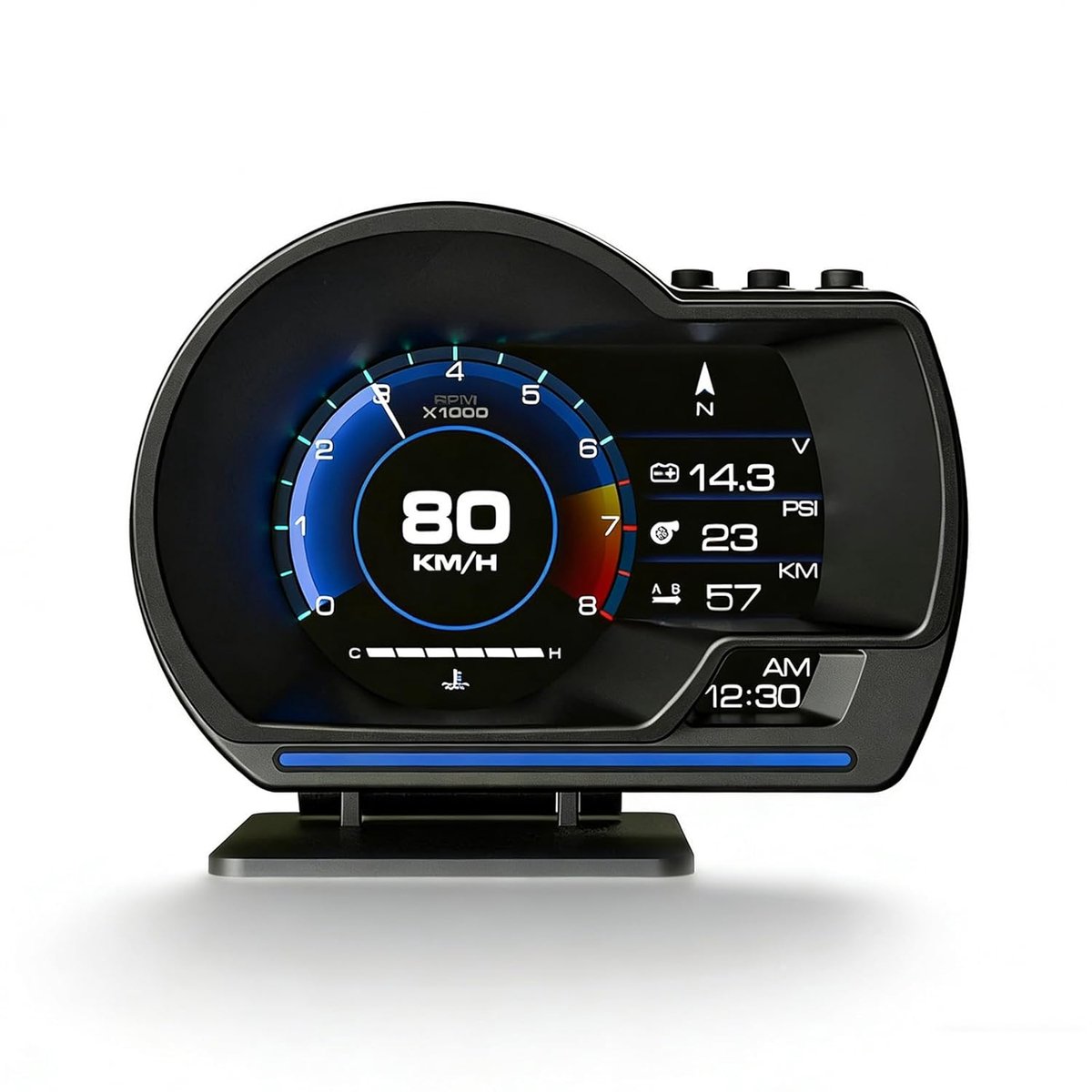 Head up display OBD2+GPS dual systeem - digitale snelheidsmeter - olie temperatuur alarm - verbeter je rijervaring - ShopVlot