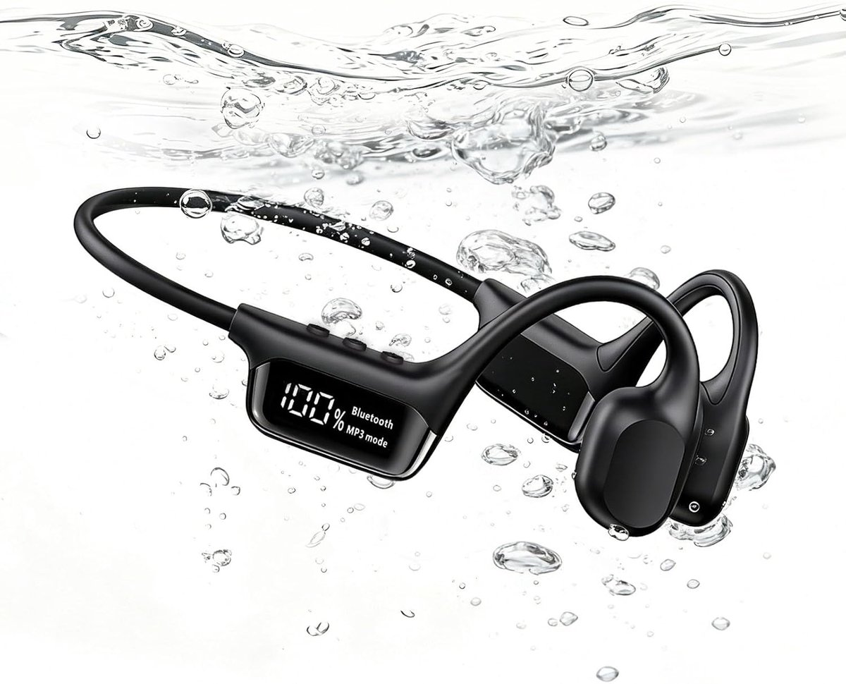 Bone Conduction Hoofdtelefoon - Bluetooth 5.3 - IPX8 Waterdicht - Perfect voor zwemmen en hardlopen - ShopVlot