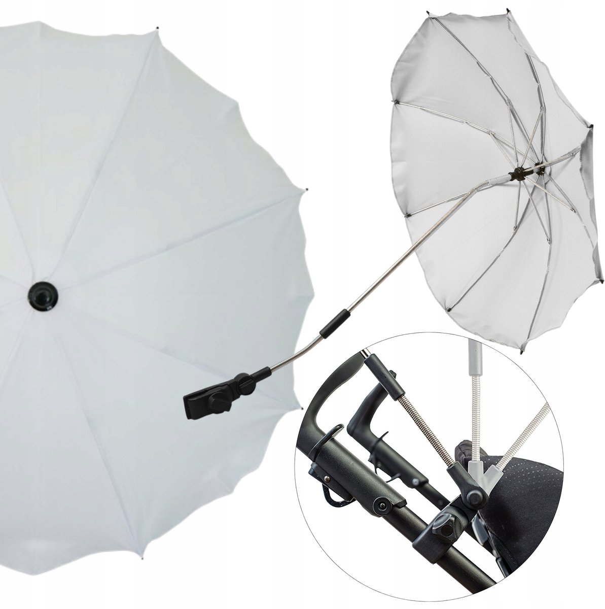 Universele Kinderwagenparasol - UV 50 Bescherming, Verstelbaar, Merkloos
