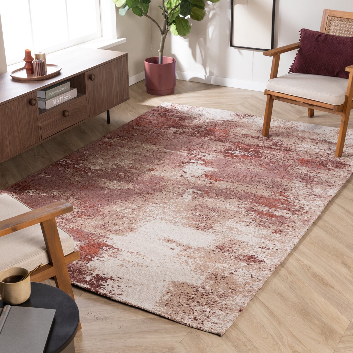 Studio Clarice Abstract vloerkleed - Candice Roze - 160x230cm