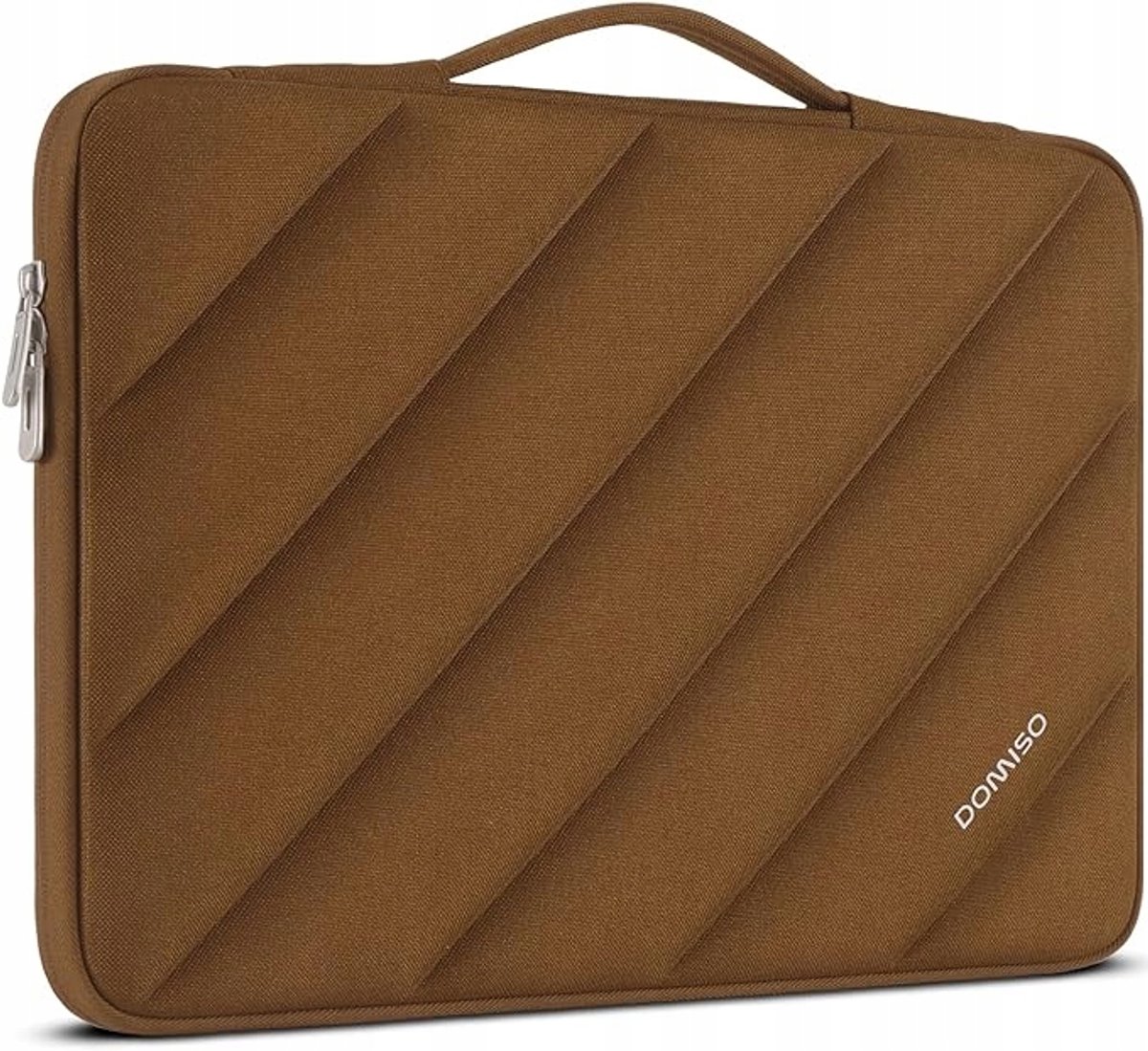 Domiso AA74 laptophoes 15,6" met handvat, karamelbruin
