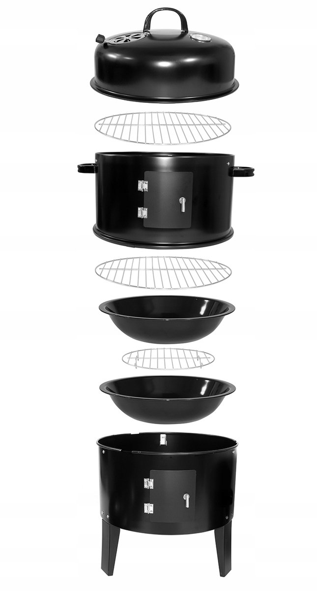 3-in-1 Grill, Smoker & Vuurschaal - Staal - Draagbaar — afbeelding 5