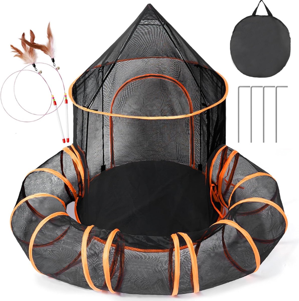 ZRNS® Kattentent - Kattenren - Binnen en Buiten - Opvouwbaar - Met Opbergtas