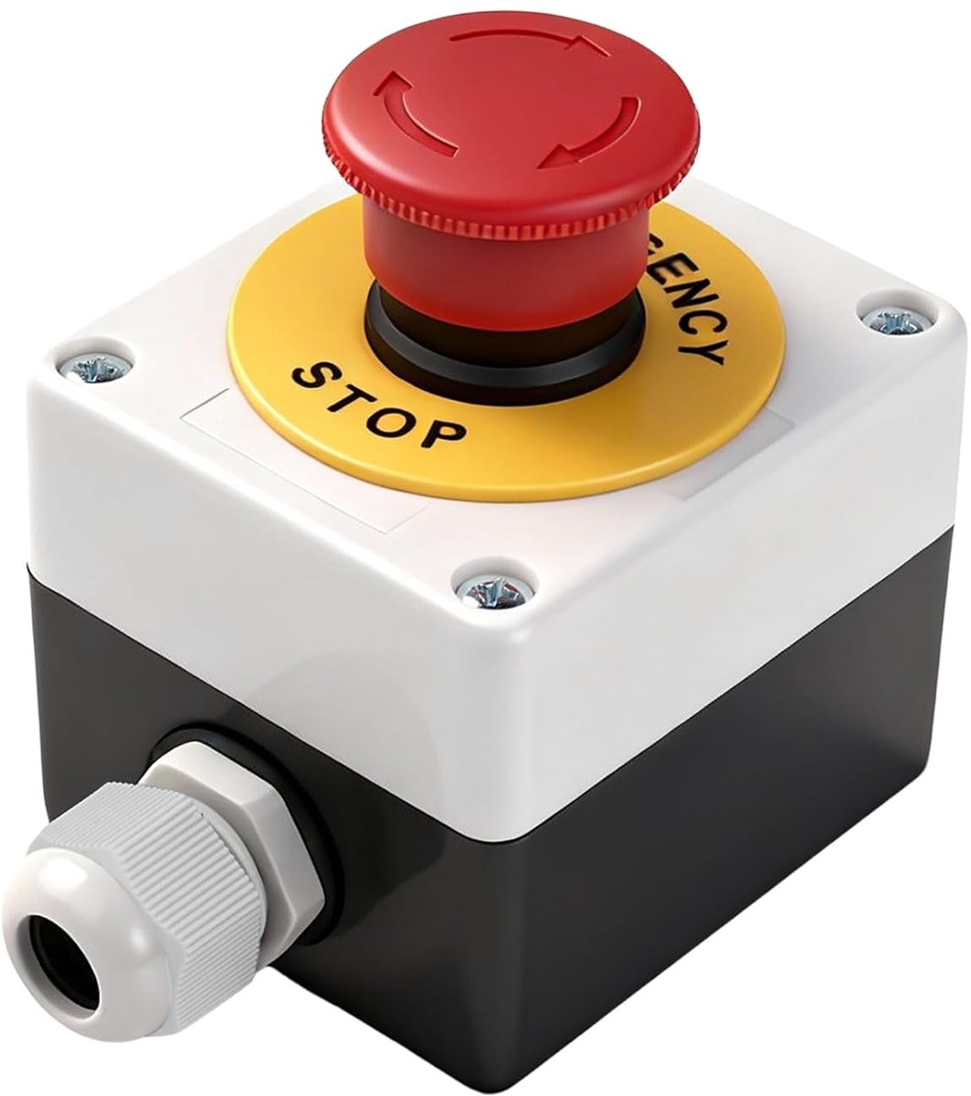 Noodstopknop 22 mm - Rood - Vergrendelbaar - Betrouwbare noodstop voor industriële toepassingen - ShopVlot
