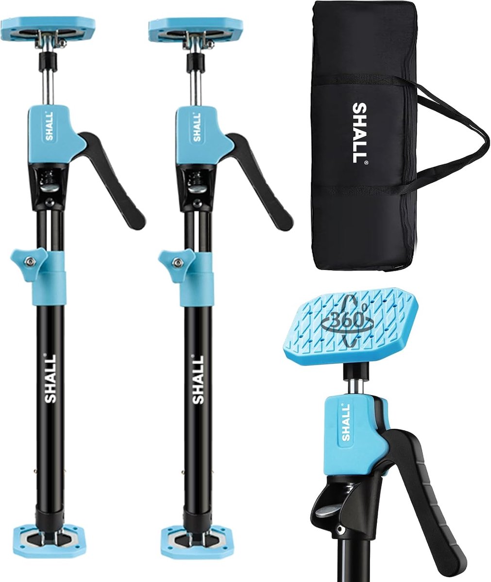 Telescopische steunpalen 2PK - snel opzetbaar - met opbergtas - ideaal voor camping en tuin - ShopVlot