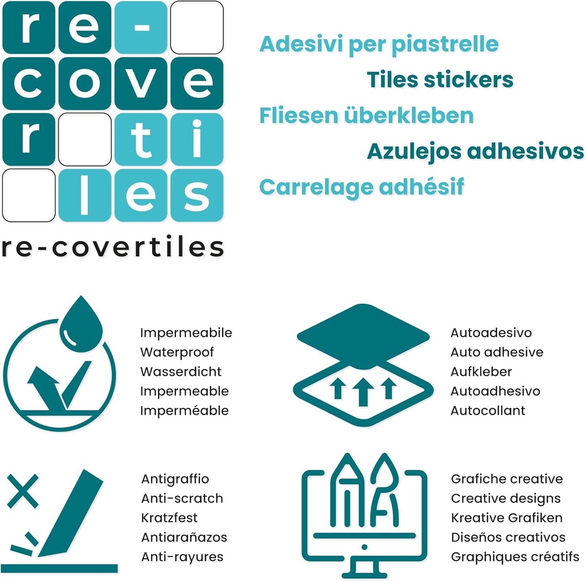 Tegelstickers 10x10 cm - PVC Waterbestendig - Mozaïek Cementtegels - Eenvoudige wanddecoratie voor badkamer en keuken - ShopVlot