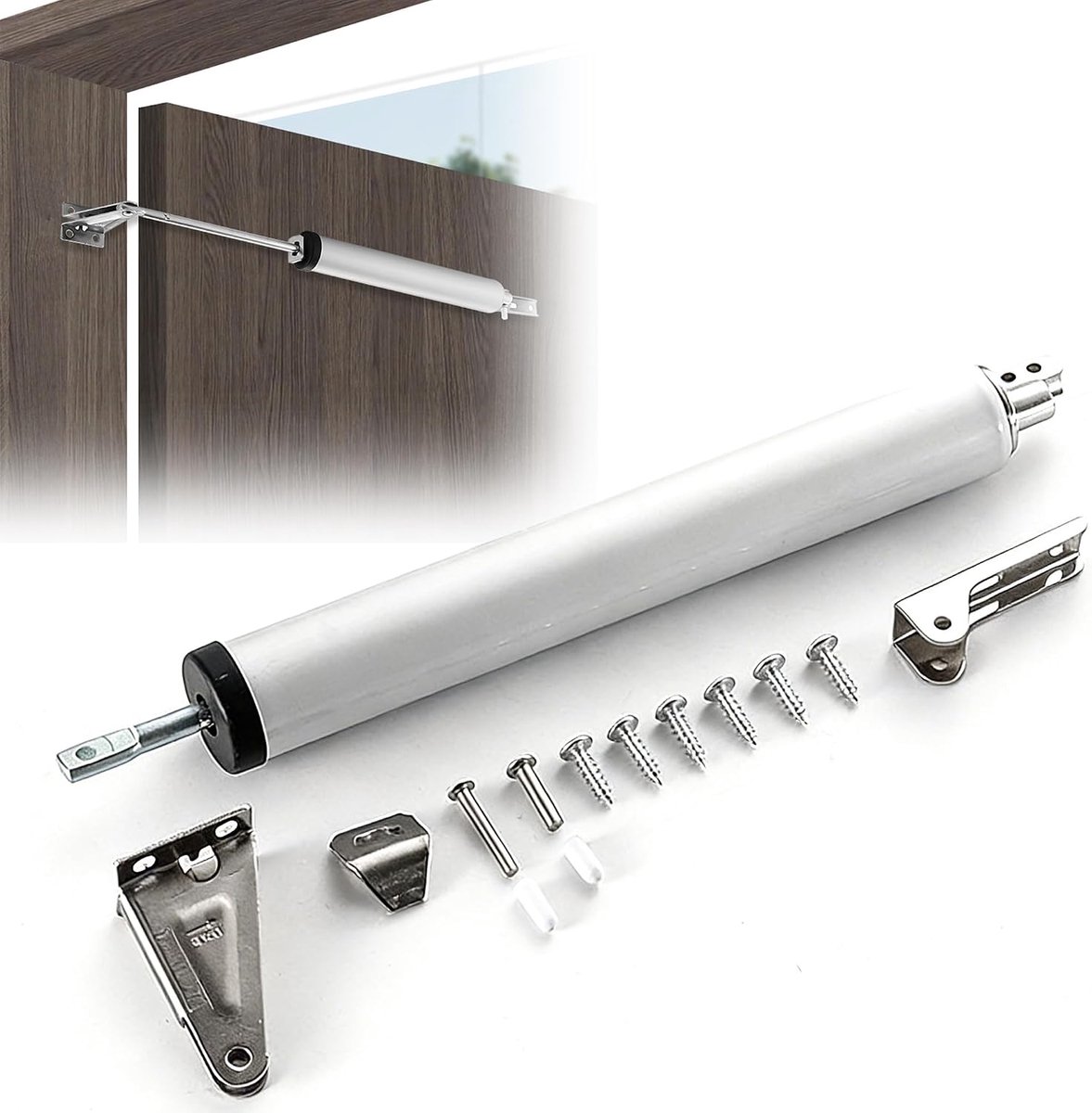 Bufferdeurdranger automatische deurdranger - zijmontage - hydraulische demping - stille sluiting - ShopVlot