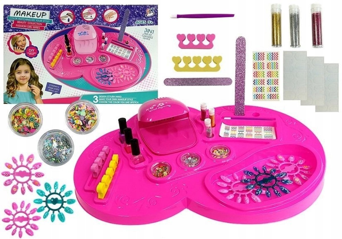 Nagelstudio Speelgoedset met Droger, Lakjes en Accessoires