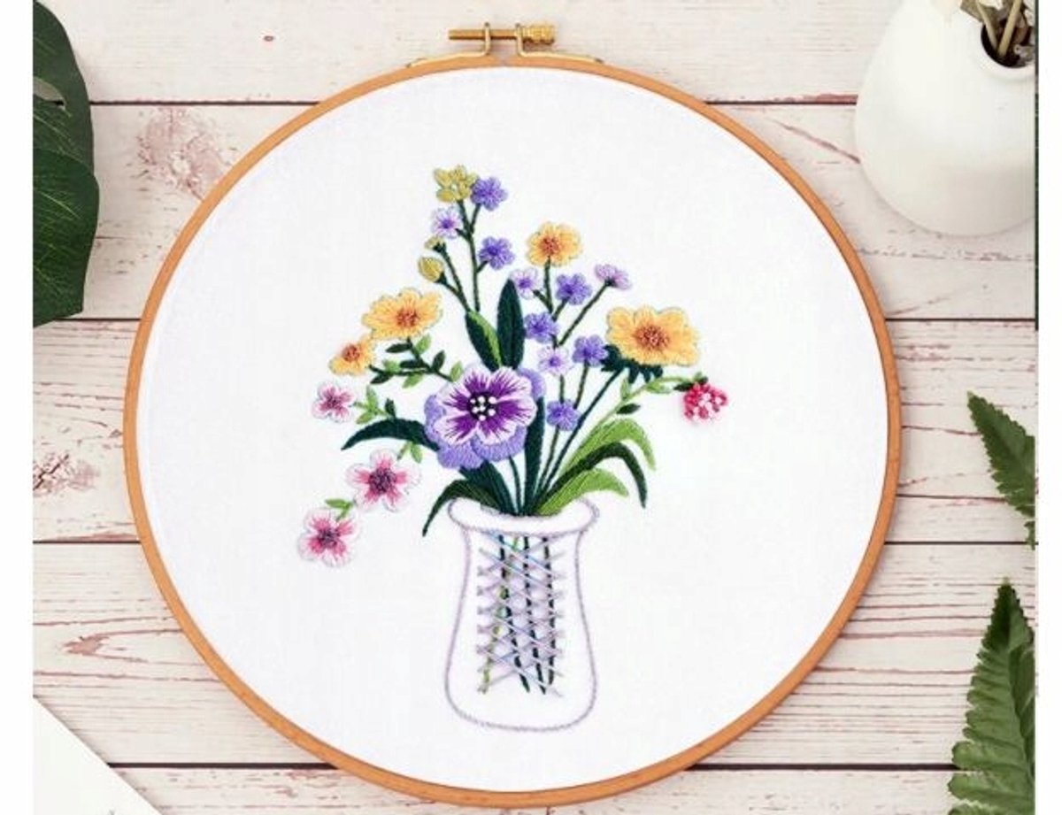 Startpakket Borduren: Tamboerijn & Mouline Garen, 28x28cm
