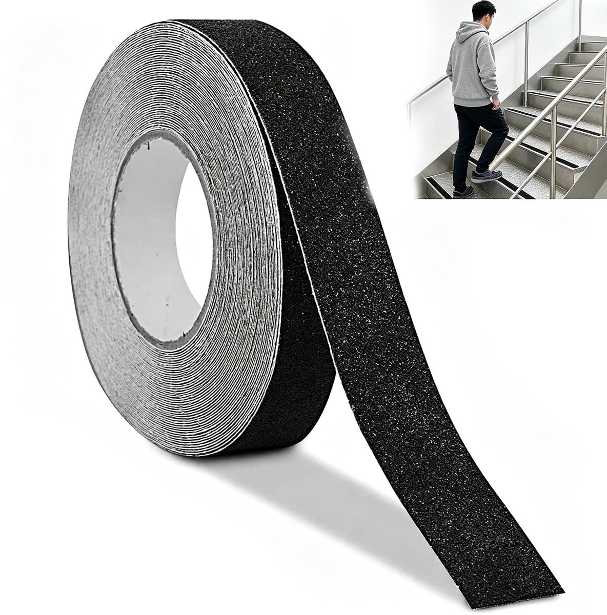 Antisliptape 10 m x 2 cm - zelfklevend - waterdicht - optimale grip en veiligheid - SnelShoppen