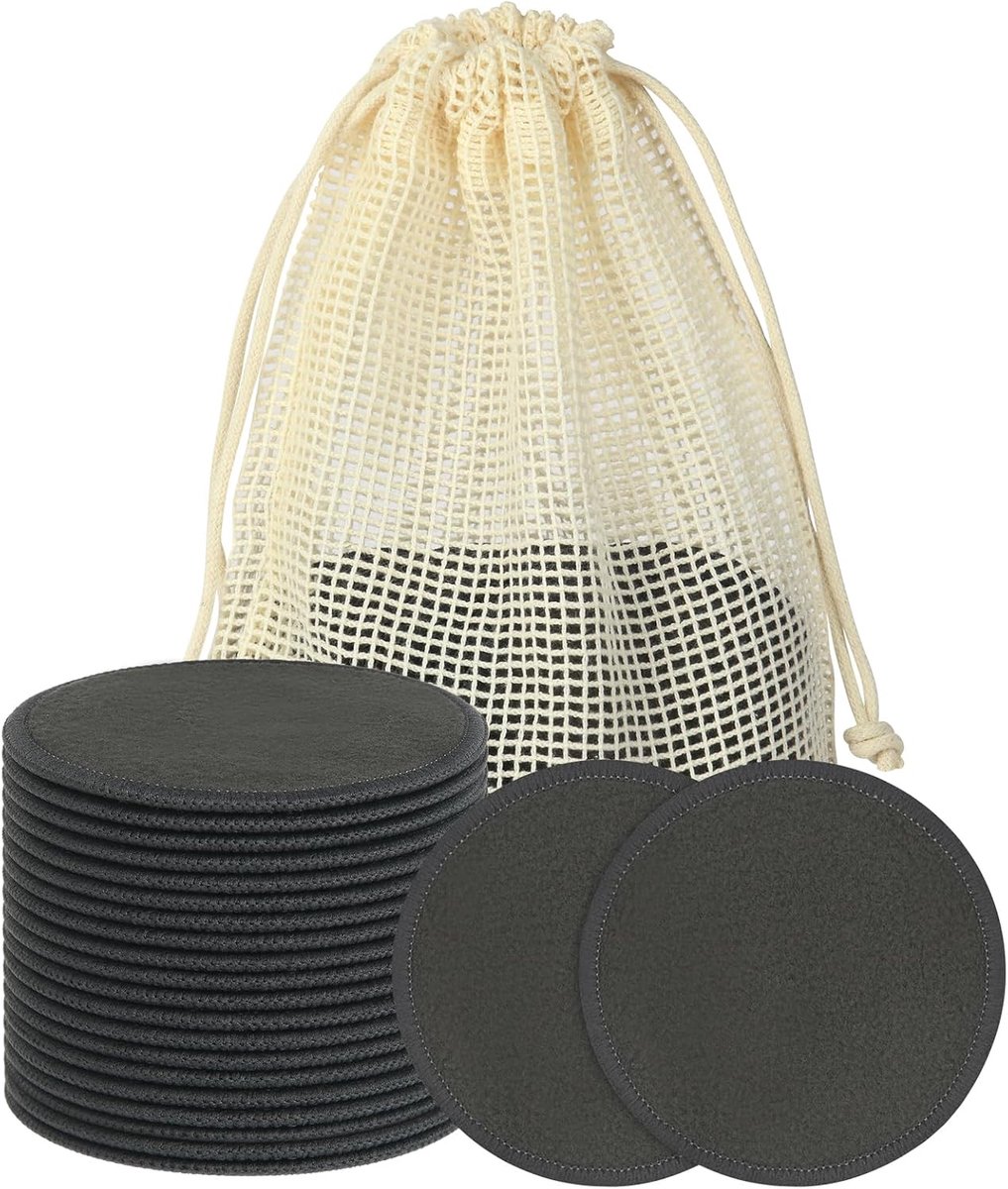 Make-uppads 20 stuks - bamboevezel - wasbaar - herbruikbaar voor gezichtsreiniging - SnelShoppen
