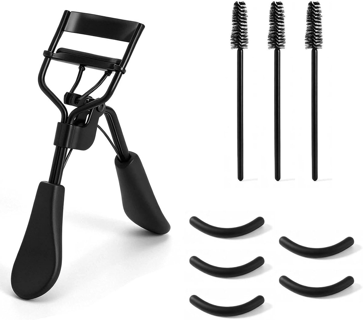 Wimperkruller Set - Koolstofstaal - Siliconen Pad - Voor mooie wimpers - SnelShoppen