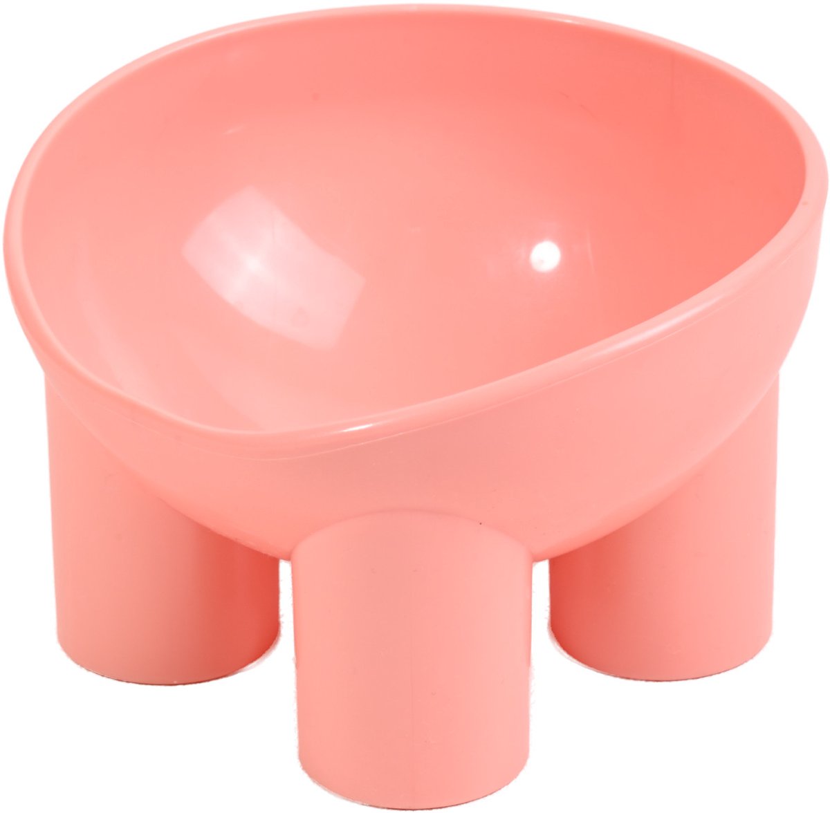 Voerbak voor huisdieren – Antislipbak voor katten en honden – 2-in-1 voer- en waterbak – Verhoogd ontwerp met opening van 14 cm breed – Roze