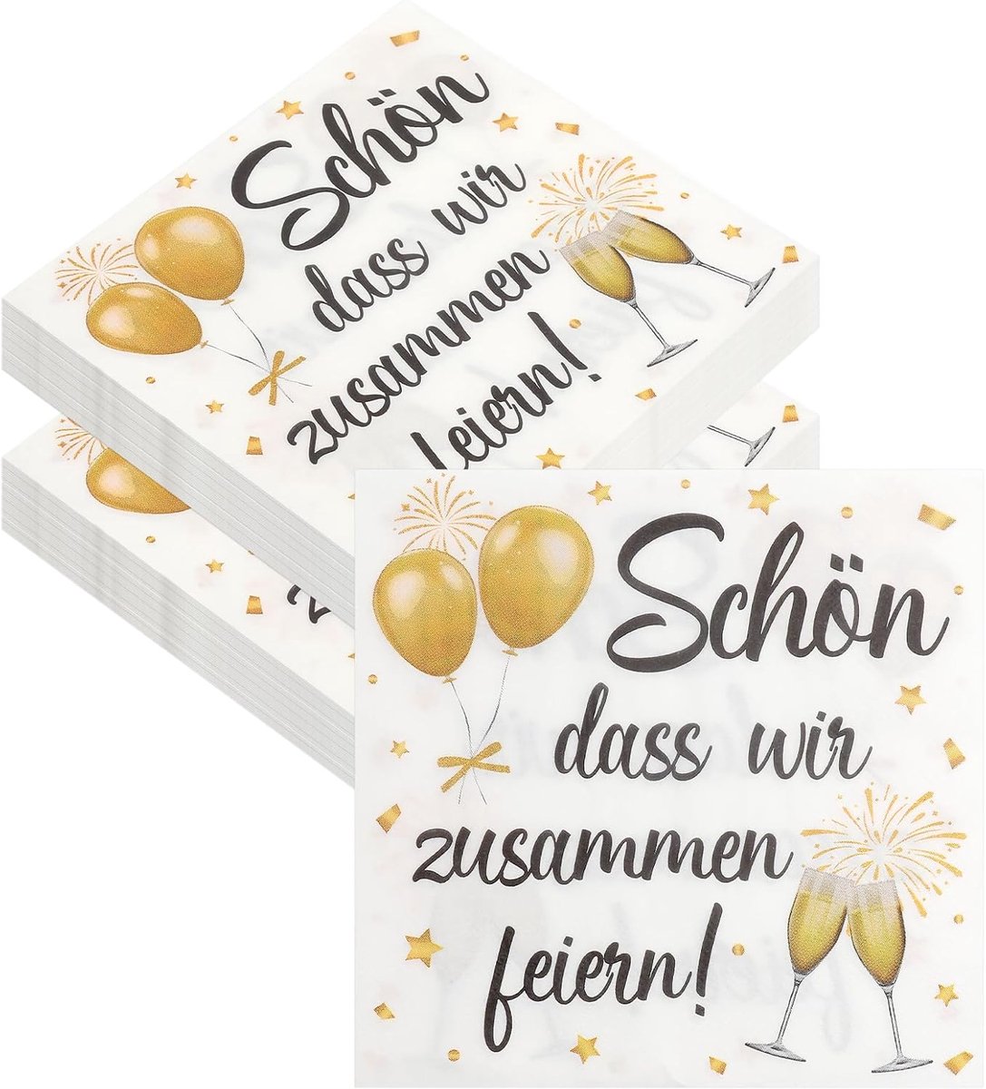 Servetten 2-laags 33x33cm - Goud - Feestdecoratie - Perfect voor verjaardagen - ShopVlot